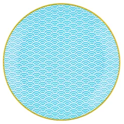 6 Assiettes à dessert Pattern Color bleu clair/rouge/jaune - D.21 cm