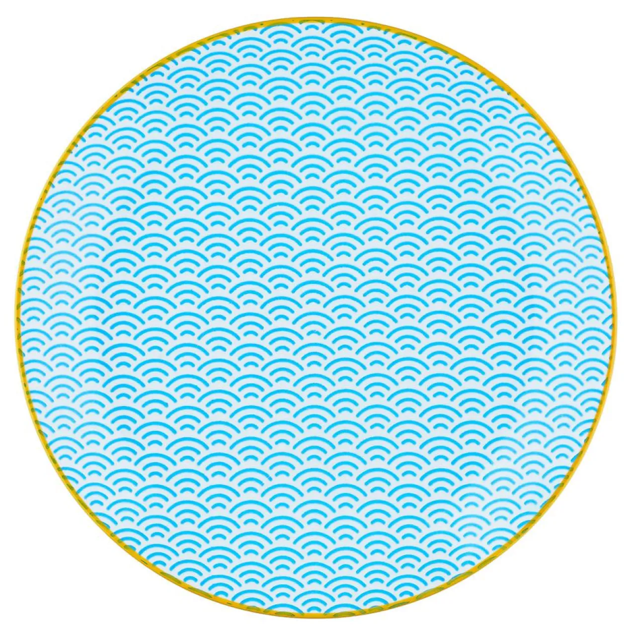 6 Assiettes à dessert Pattern Color bleu clair/rouge/jaune - D.21 cm