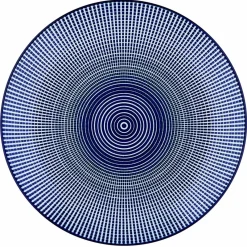 6 Assiettes à dessert Pattern Dark blue bleu foncé - D.21 cm