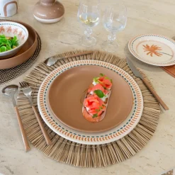 6 Assiettes À DessertArita 20.5Cm En GrèsMarron