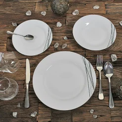 6 Assiettes À DessertCarbone 19Cm EnPorcelaine