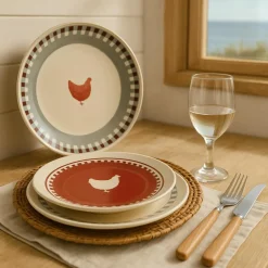 6 Assiettes À DessertGallina 19Cm En Grès