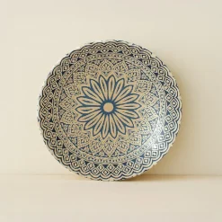 6 Assiettes CalottesByzance 21Cm EnPorcelaine