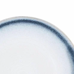 6 Assiettes Cosmos bleu/blanc nacré - D.27 cm