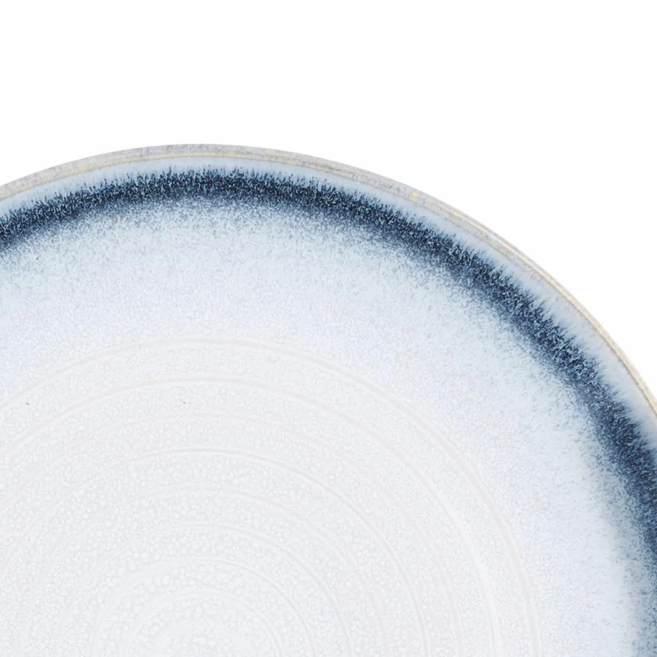 6 Assiettes Cosmos bleu/blanc nacré - D.27 cm