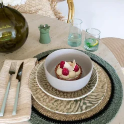 6 Assiettes CoupesArita 15Cm En Grès Gris