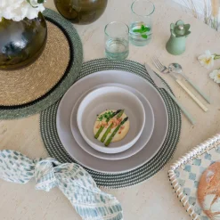 6 Assiettes CoupesArita 15Cm En Grès Gris