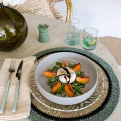 6 Assiettes CoupesArita 20.5Cm En GrèsGris