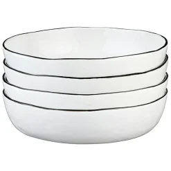 4 Assiettes creuses Pure blanc neige - 100 cL