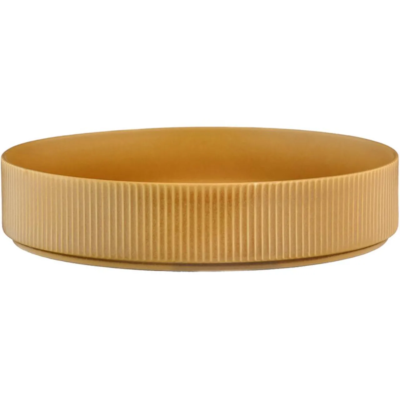 4 Assiettes Creuses Scandi jaune ocre - 100 cl