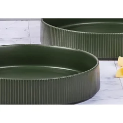 4 Assiettes Creuses Scandi vert olive - 100 cl