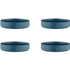 4 Assiettes Creuses Scandi bleu marine - 100 cl