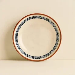 6 Assiettes CreusesAmatxi 21Cm En FaienceBlanc