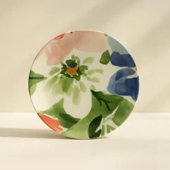 6 Assiettes CreusesFloralux 21Cm EnPorcelaine