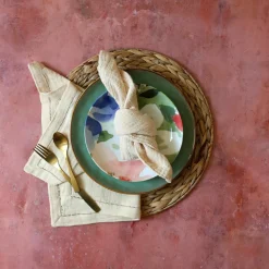 6 Assiettes CreusesFloralux 21Cm EnPorcelaine