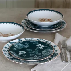 6 Assiettes DessertBotanic 20Cm EnPorcelaine