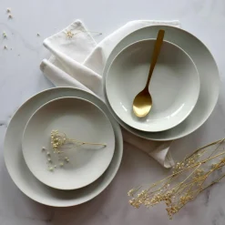 6 Assiettes DessertMetropolitan 21Cm EnPorcelaine Blanche