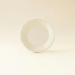 6 Assiettes DessertsCharlotte 20Cm En GrèsBlanc