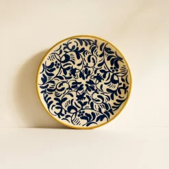 6 Assiettes DessertsHéraclée 19Cm En GrèsDécor Bleu