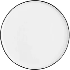 4 Assiettes en Grès Pure blanc neige - D.21 cm