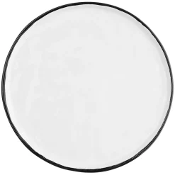 4 Assiettes en Grès Pure blanc neige - D.16 cm