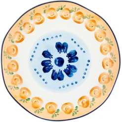 4 Assiettes en Porcelaine Napoli multicolores - D.20 cm