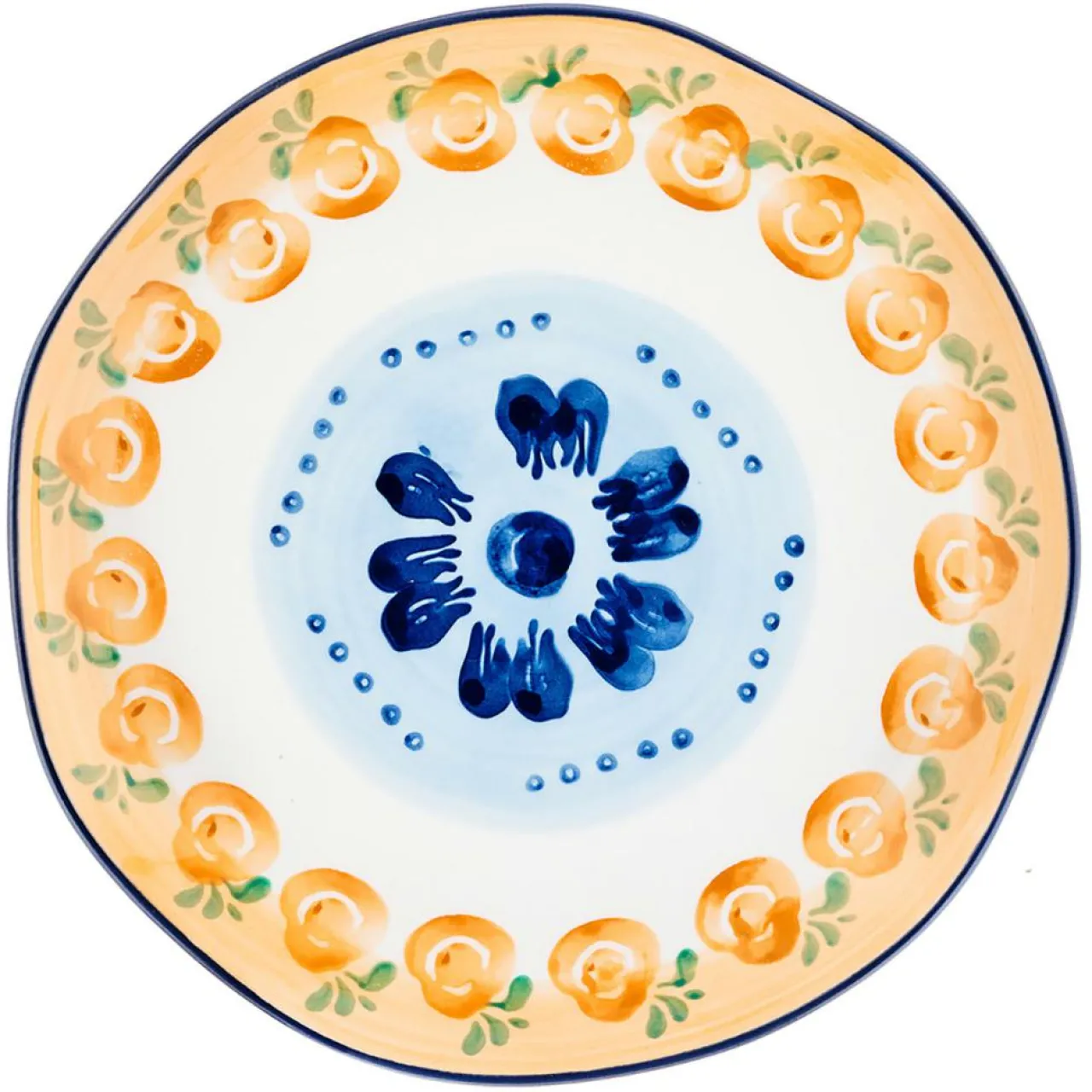 4 Assiettes en Porcelaine Napoli multicolores - D.20 cm