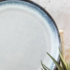 6 Assiettes Genesis bleues - D.20.5 cm