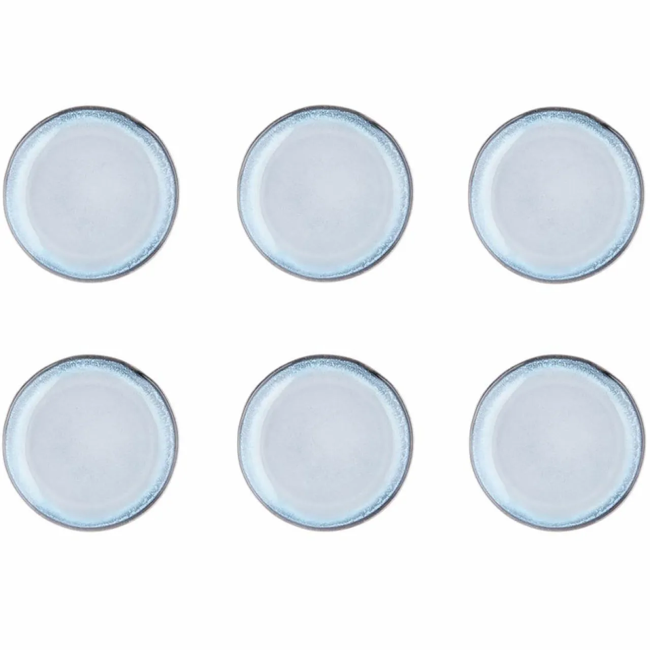 6 Assiettes Genesis bleues - D.20.5 cm