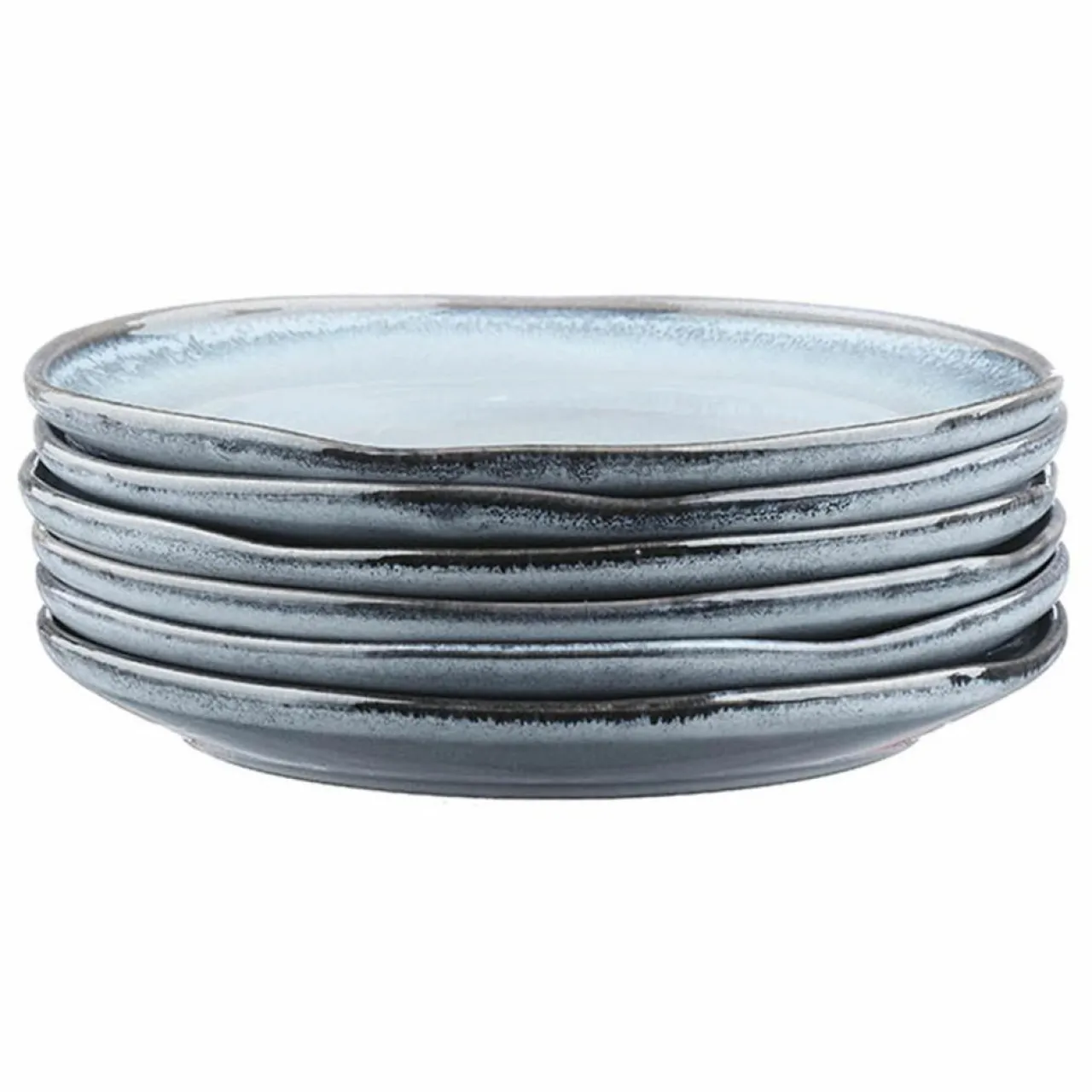 6 Assiettes Genesis bleues - D.20.5 cm