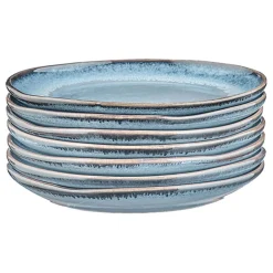 6 Assiettes Genesis bleues - D.16 cm