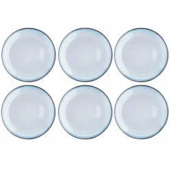6 Assiettes Genesis bleues - D.27 cm