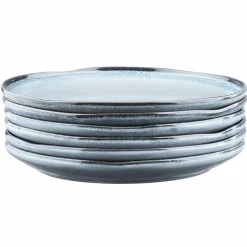 6 Assiettes Genesis bleues - D.27 cm