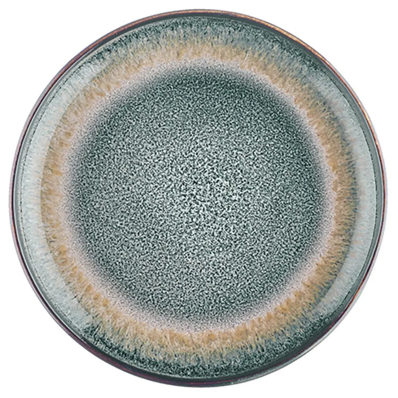 6 Assiettes Genesis bleu/gris/kaki - D.10 cm