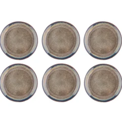 6 Assiettes Genesis marron volcanique - D.27 cm