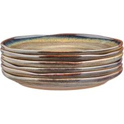 6 Assiettes Genesis marron volcanique - D.27 cm