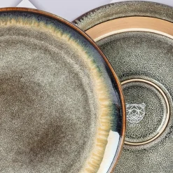 6 Assiettes Genesis marron volcanique - D.27 cm