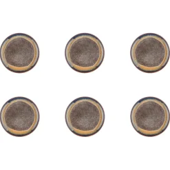 6 Assiettes Genesis marron volcanique - D.16 cm