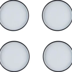 4 Assiettes Gourmet granité/noir onyx - D.21,5 cm