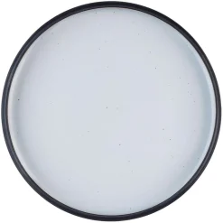 4 Assiettes Gourmet granité/noir onyx - D.21,5 cm