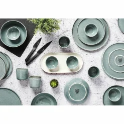 6 Assiettes Magma bleues - D.20 cm