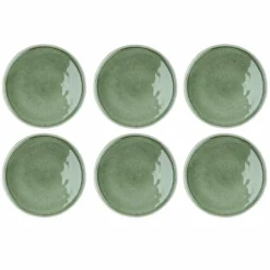 6 Assiettes Magma vertes - D.27 cm