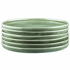 6 Assiettes Magma vertes - D.27 cm
