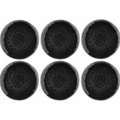 6 Assiettes Moon noires - D.28.5 cm