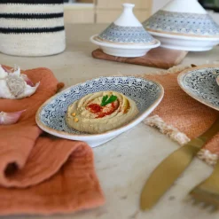 6 Assiettes OvalesByzance 18.5X10.5Cm EnPorcelaine