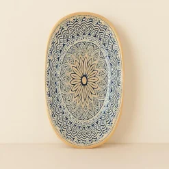 6 Assiettes OvalesByzance 18.5X10.5Cm EnPorcelaine