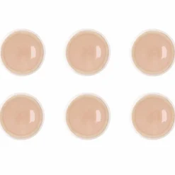 6 Assiettes Oxygen rose poudre/beige - D.21.5 cm