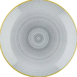 6 Assiettes plates Pattern Eclipse gris anthracite - D.26 cm