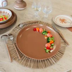 6 Assiettes PlatesArita 27Cm En GrèsMarron
