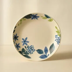 6 Assiettes PlatesBleuet 26Cm En Grès